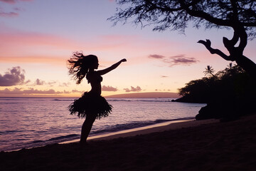 Hula Dance at Sunset Shore