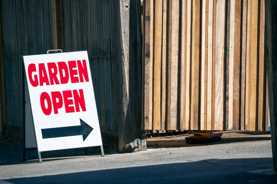 A sign in a gateway