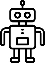 Robot vector icon stock illustration
