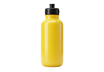 Isolated Yellow Sports Water Bottle