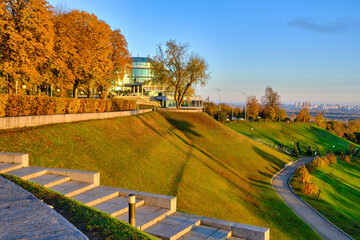 Autumn Sunset in the Park of Eternal Glory, Kyiv