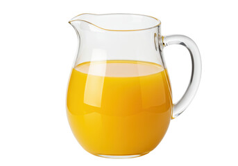 Isolated Glass Pitcher Filled with Fresh Orange Juice