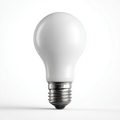 White light bulb isolated on white background