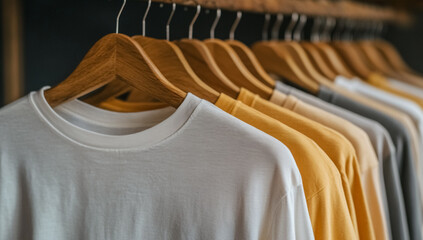 T-shirts Hanging in Shop