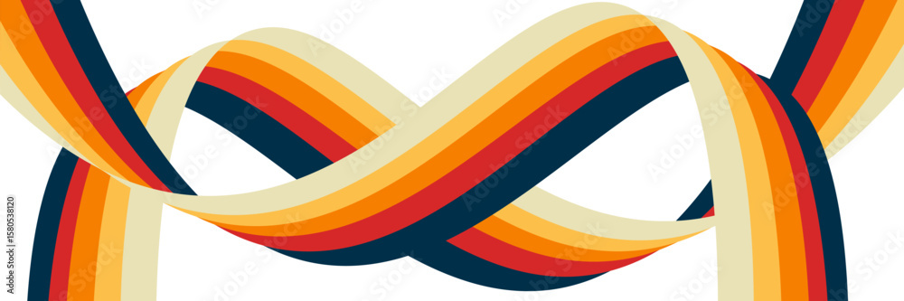 Fototapete Abstract Gradient Color Swirl Shapes. Vector Graphics with Wavy Lines in Rainbow Colors. Colorful Liquid Wave Pattern.