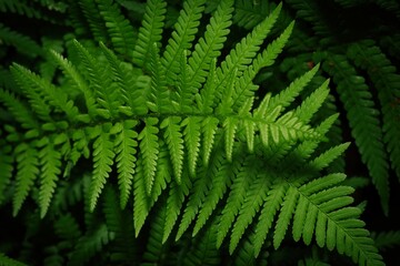 Fern leaf in the forest.