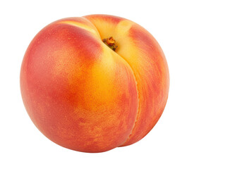 Isolated Juicy Nectarine with Smooth Skin