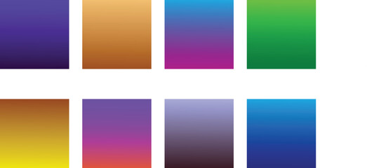 Fototapeta premium Colorful gradients arrayed vertically displaying various vibrant colourful transitions and tones