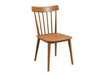 Isolated Wooden Dining Chair with Classic Design