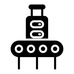 Conveyor band vector icon stock illustration