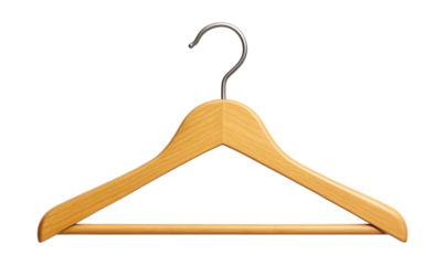 Eco-friendly bamboo wooden hanger with a smooth surface, excellent for delicate fabrics in a home dressing room.