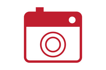 camera icon black color with outline style