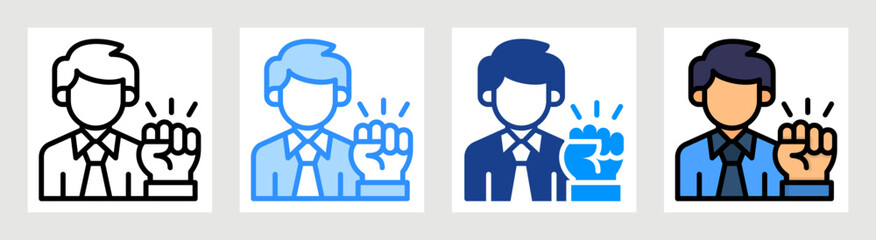 Employee Motivation Icon Collection Set Multiple Style