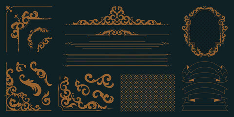 Intricate Baroque Design Element for Decoration Original