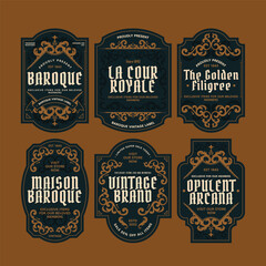 Classic Baroque Style Decorative Label Collection