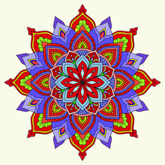 Mandala ornamental round lace ornament, Flower Mandala. Vintage decorative elements. Oriental pattern, vector illustration. Islam, Arabic, Indian, Moroccan, Spain, Turkish, Pakistan, Chinese, mystic