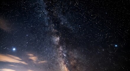 Fototapeta premium Celestial milky way night sky view