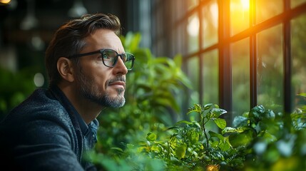 Businessman analyzing green hydrogen investment opportunities in meeting