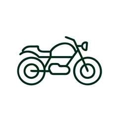 Obraz premium Line art motorcycle illustration in minimalist style on white background 