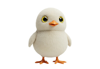 Isolated Cartoon White Chick Baby Bird Adorable