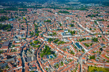 Obraz premium Aerial view of the city of Bruges, Belgium