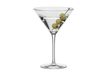Isolated Martini Glass with Olives Elegant and Classic
