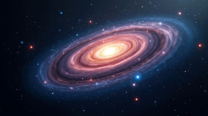 Mesmerizing galaxy spiral on digital tablet display