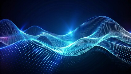 Fototapeta premium a blue waves background for technologies
