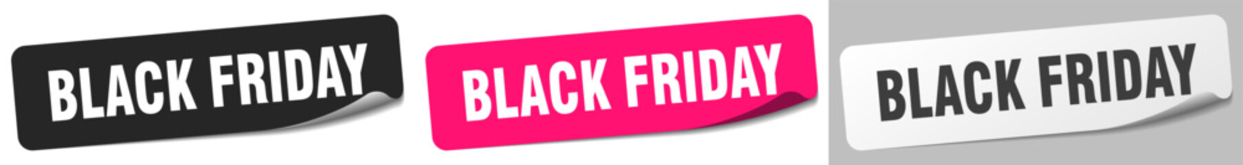 black friday sticker. black friday sticker set on white background