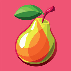 Vector Fruit Icon &ndash; Fresh Pear Clipart