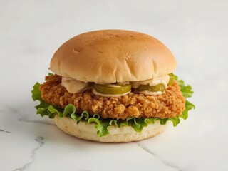 Gourmet burger with unique ingredients a truly delicious experience