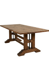 Isolated Wooden Table Furniture Design Rustic Interior Transparent Png