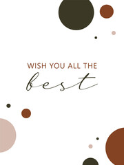 Wish you all the best card abstract