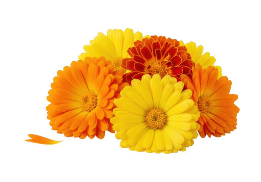 Colorful Floral Mandala Composed of Vibrant Petals and Blossoms