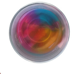 abstract colorfull lens on white background