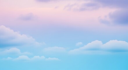 Pastel colored soft dreamy cloudscape background