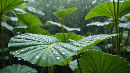 rain drops on leaf