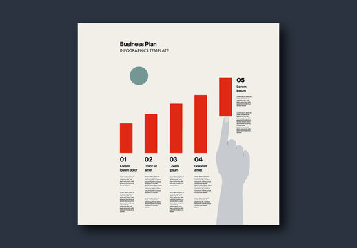 Business Growth Plan Timeline Infographic Tempalte with Minimal Illustration