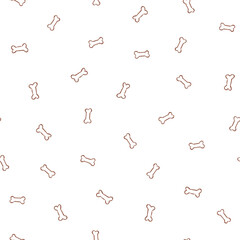 Seamless pattern with cute hand drawn bones.