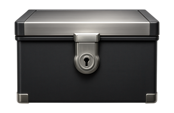 A heavy-duty metal shoe box with a lock, designed for securing valuable footwear in a home office.