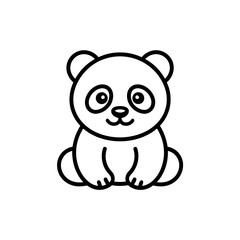 Fototapeta premium Cute Panda Cartoon Character Sticker Pack in Flat Vector Style