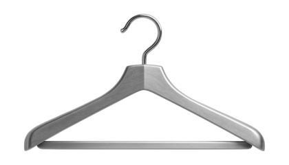 Heavy-duty metal hanger with a reinforced bar, excellent for supporting multiple garments in a family home laundry room.