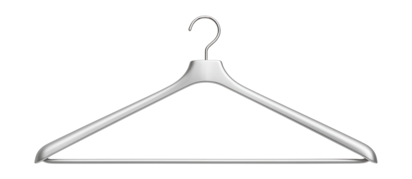 Extra-long metal hanger with extended arms, perfect for hanging long coats or dresses in a hallway closet.
