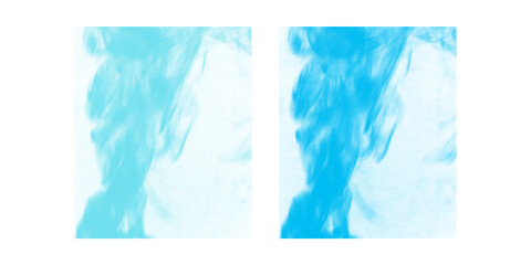 Soft & Deep Blue Abstract Brush Strokes: Versatile Watercolor & Smoke Effect PNGs for Digital Art, Backgrounds & Creative Overlay Designs