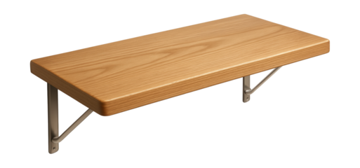 A wooden shelf with a natural finish designed to fit above a washing machine for storing laundry detergents and fabric softeners in a laundry room.