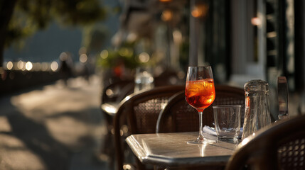 vibrant italian lifestyle scene showcasing outdoor terrace with beautifully arranged tables