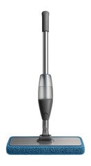 Industrial-grade spray mop with a robust metal frame, designed for heavy-duty cleaning in a commercial office space.