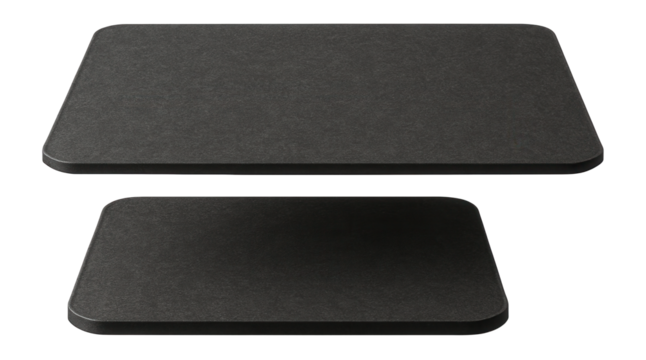 Minimalist felt floor mats, suitable for a modern studio apartment's entrance.