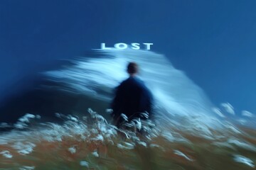 Obraz premium Lost landscape person nature.