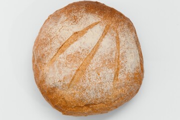 Fresh bread isolated on white background
